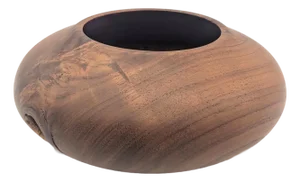 Hand Turned and Lathed Walnut Wood Bowl