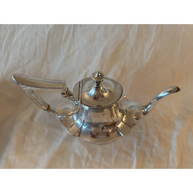 Metal Early 20th Century Gorham Plymouth Sterling Silver 4-Piece Tea Set – 1566g For Sale - Image 7 of 12