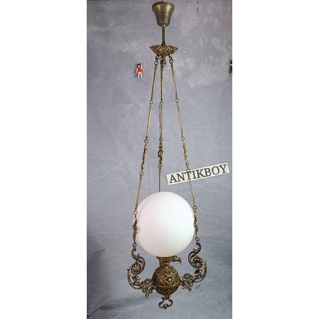 Large Vintage Hanging Light, 1930s For Sale - Image 6 of 7
