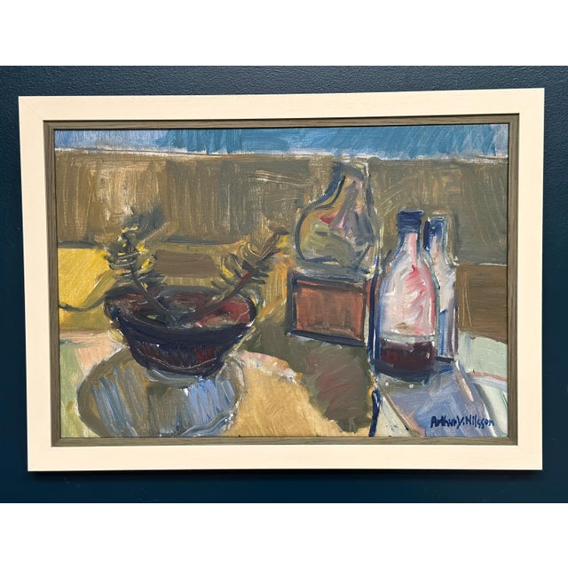 Y. Nilsson, Still Life, 1950s, Oil on Canvas, Framed For Sale - Image 4 of 18