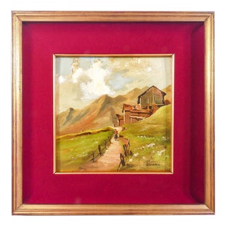 Giuseppe Gheduzzi, Landscape. Oil on Panel For Sale