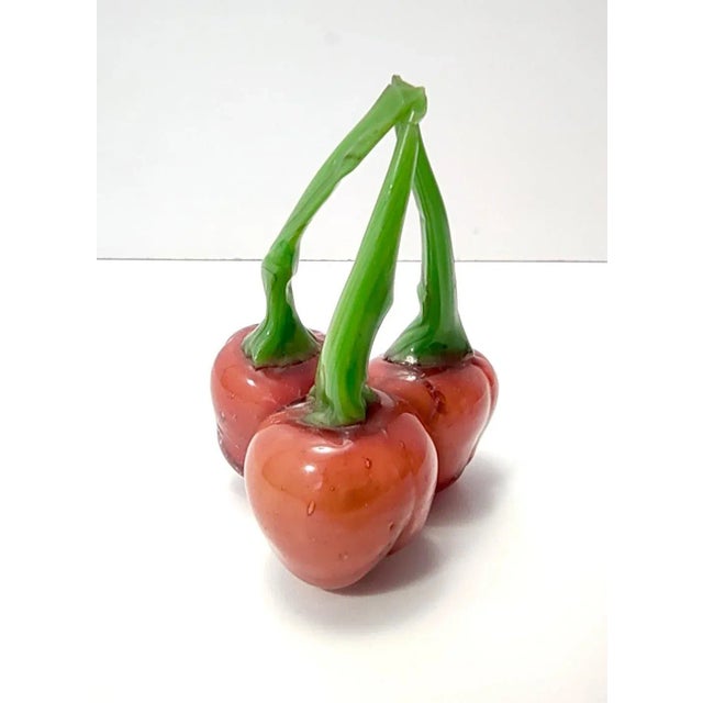 Venini Vintage Murano Glass Decorative Cherries by Martinuzzi for Venini, 1930s For Sale - Image 4 of 11