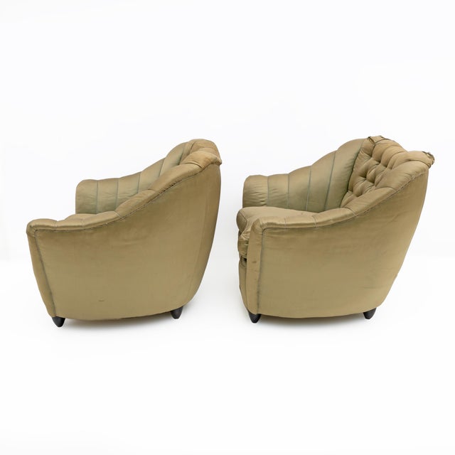 1940s Mid-Century Modern Curved Chairs by Gio Ponti, 1940s, Set of 2 For Sale - Image 5 of 7
