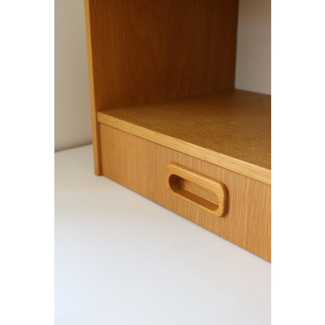 Scandinavian Wall-Mounted Bedside Tables with Drawers in Oak, 1960, Set of 2 For Sale - Image 6 of 13