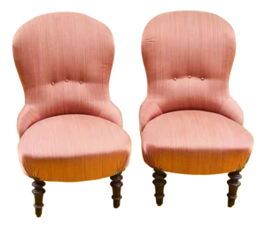 Set of Lounge Chairs in Fabric, 1940s