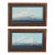 Pair of Italian Bayscape Gouache Paintings With Mt.Vesuvius For Sale