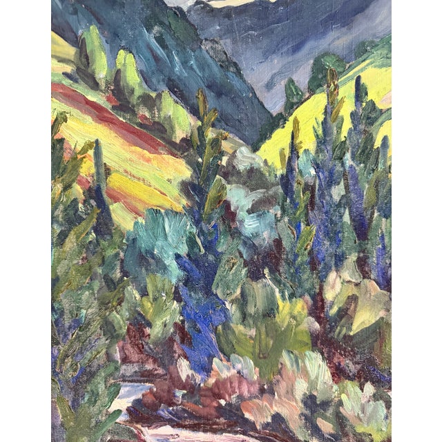 Vintage French Landscape Oil Painting For Sale - Image 10 of 17