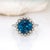 Contemporary 4.25cts, 10mm London Blue Topaz W Natural Diamond Halo Ring in 14k White Gold For Sale - Image 3 of 7