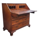 Antique 19th Century Inlaid Mahogany Chippendale Style Slant Top Desk, 1880 For Sale