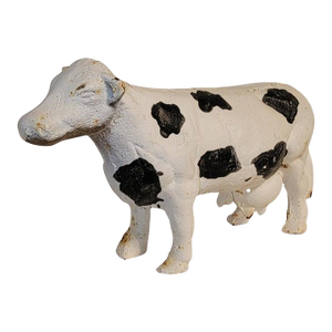 1930s Original Painted Cast Iron Cow