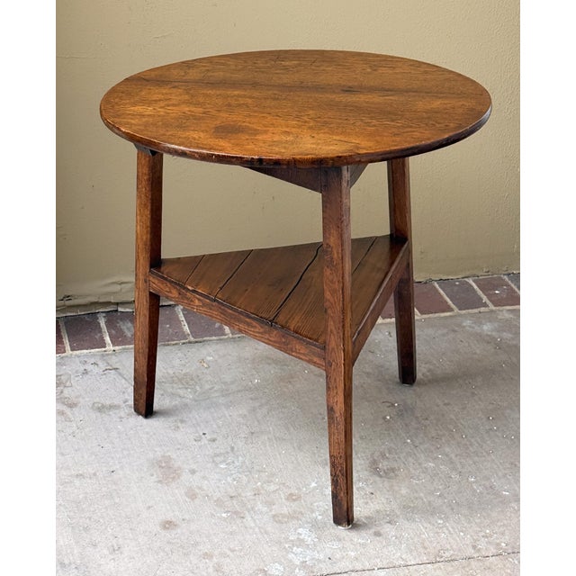 Large English Cricket Table of Patinated Oak From the Georgian Era For Sale - Image 12 of 12