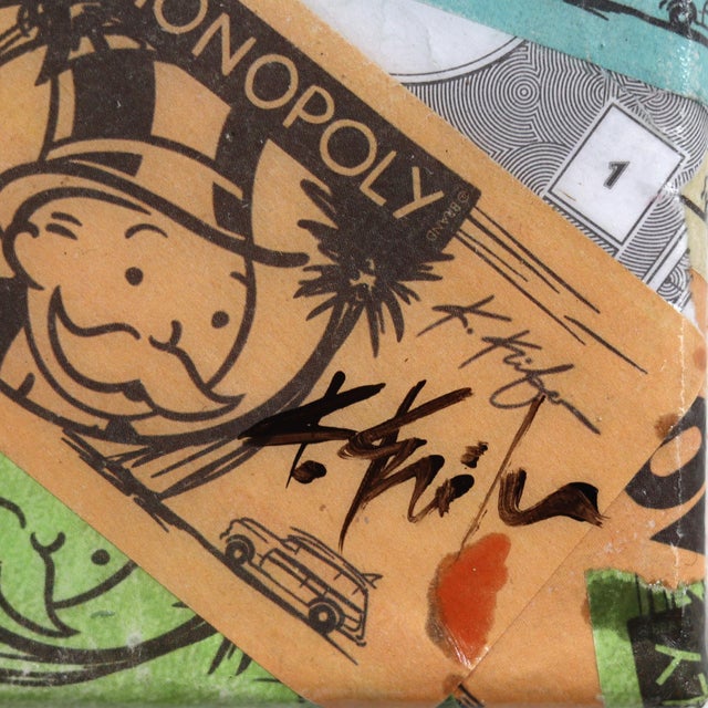Textile Go to Jail - Original Monopoly Pop Art Acrylic and Resin Painting on Canvas For Sale - Image 7 of 9