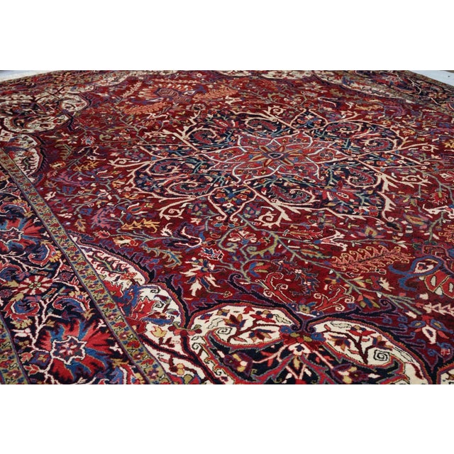 1940s 1940s Vintage Heriz Rug 10'4'' x 14'0'' For Sale - Image 5 of 10