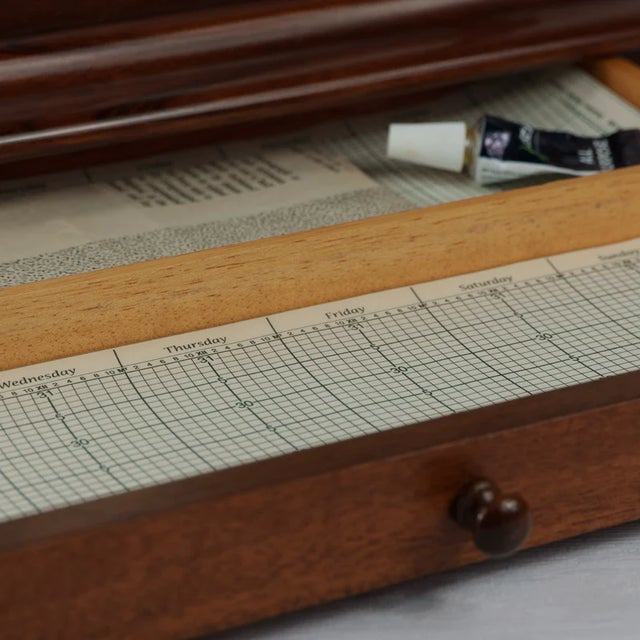 Wood Mid 20th Century Short & Mason Barograph No. C2663 With Provenance Plaque For Sale - Image 7 of 11