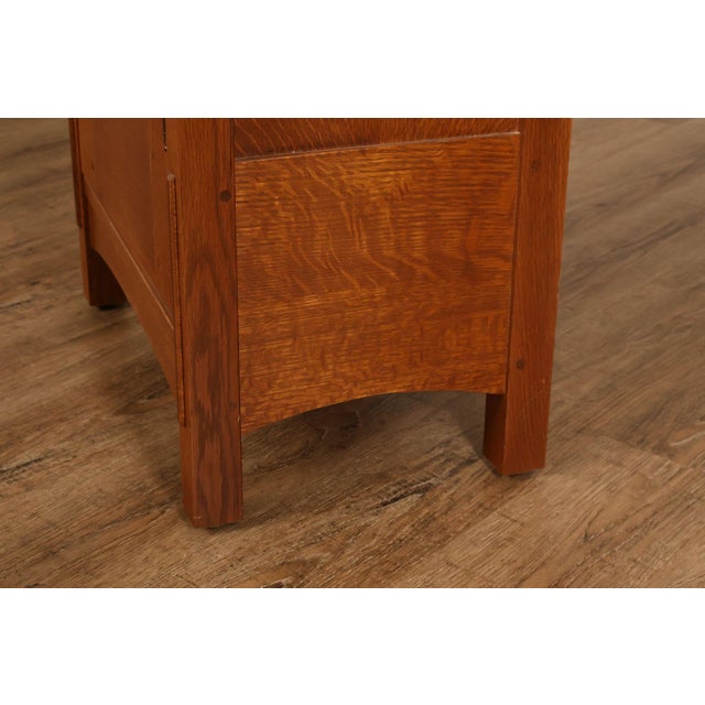 Stickley Mission Collection Oak Tall Case Clock For Sale - Image 13 of 18