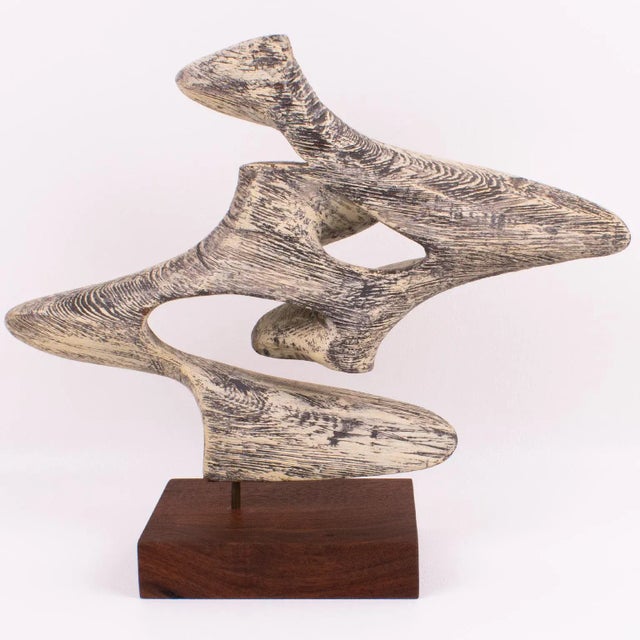 Mid-Century Modern Bleached Wood Sculpture For Sale - Image 9 of 13