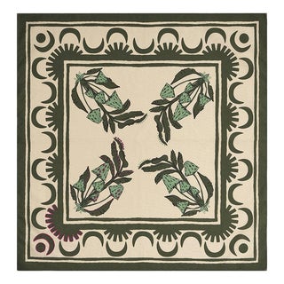 Johanna Ortiz Forest Green/Ecru The Secret Life Of Funghi Cloth Napkin, Set of 4 For Sale