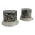 Antique 19th Century Italian Grand Tour Gray Specimen Marble Table Top Column Display Pedestals - a Pair For Sale