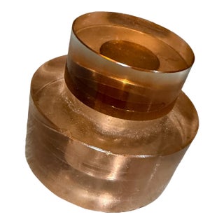 Decorative Crystal Bottle Cylindrical Shape Stripped Bands Deco Style For Sale