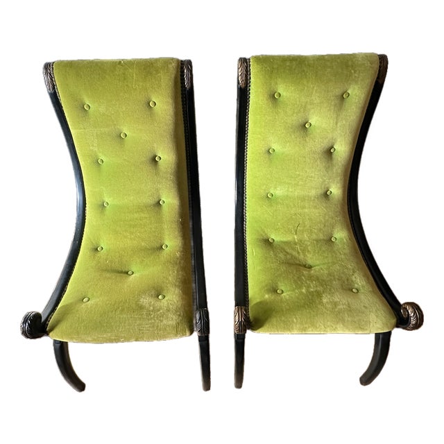 Mid 20th Century Hollywood Regency Chairs – Pair For Sale