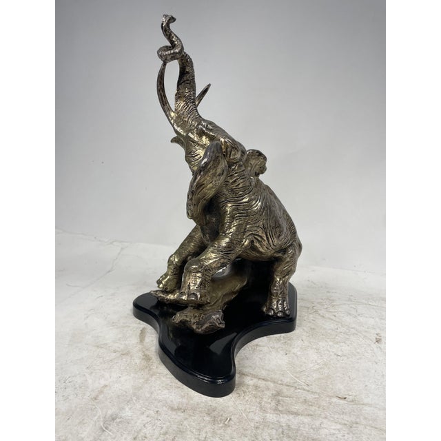 Silver-Plated Elephant Sculpture, 1970s For Sale - Image 12 of 16