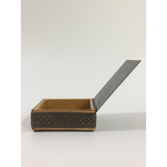 Mid-Century Bronze Cigarette Box, 1970s For Sale - Image 6 of 10