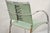 Late 20th Century Italian Modern Naos Italy Teal Blue Leather Chrome "Corset" Arm Chairs - A Pair For Sale - Image 11 of 12