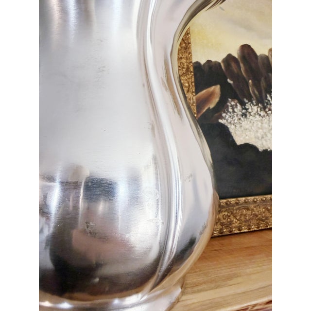Art Nouveau Vintage Silver Water Pitcher From Chicago Milwaukee & St. Paul Railroad For Sale - Image 3 of 10
