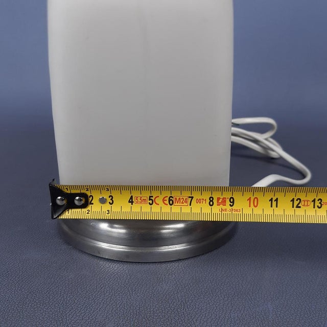 Modern Metal Fan Table Lamp with Murano Glass Top, 1970s For Sale - Image 13 of 15