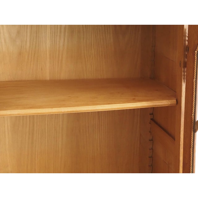 French Style Oak Display Cabinet with Glass Front For Sale - Image 6 of 12