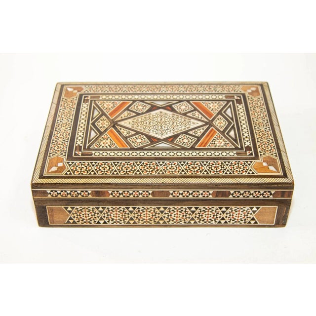 1950s Large Decorative Middle Eastern Islamic Moorish Box For Sale - Image 12 of 12