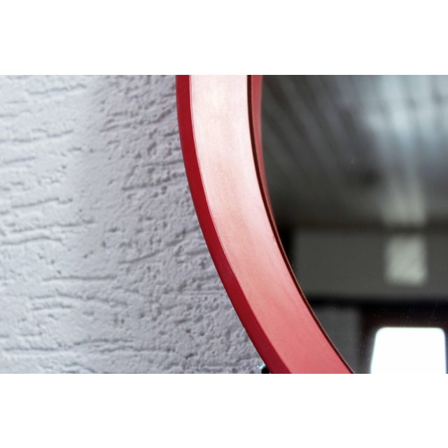 Scandinavian Red Mirror, 1970s For Sale - Image 4 of 12