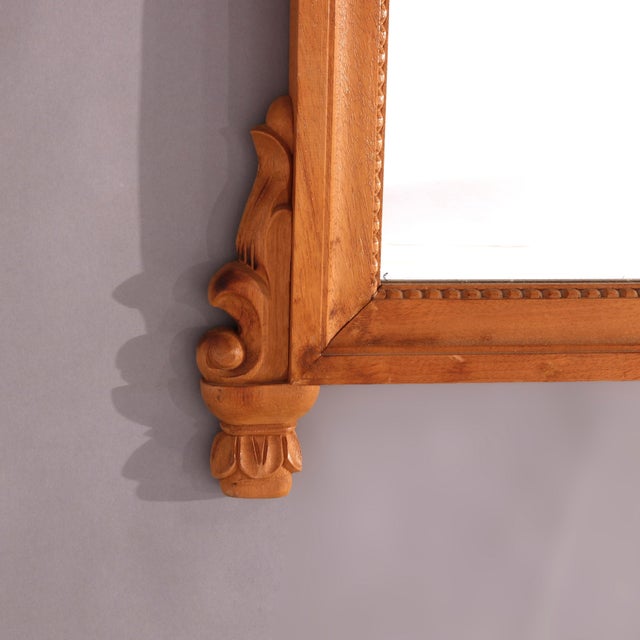 Brown Italian Carved Hardwood Wall Mirror 20th Century For Sale - Image 8 of 12