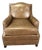 New Showroom Sample Alden Parks Modern Leather Club Chair For Sale