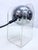 Mid-Century Modern Small Space Age Table Lamp in Acrylic and Chrome Ball Lamp, 1970s For Sale - Image 3 of 8