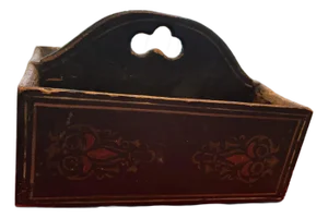 Early 19th Century Norwegian Silverware Box With Rosemalling