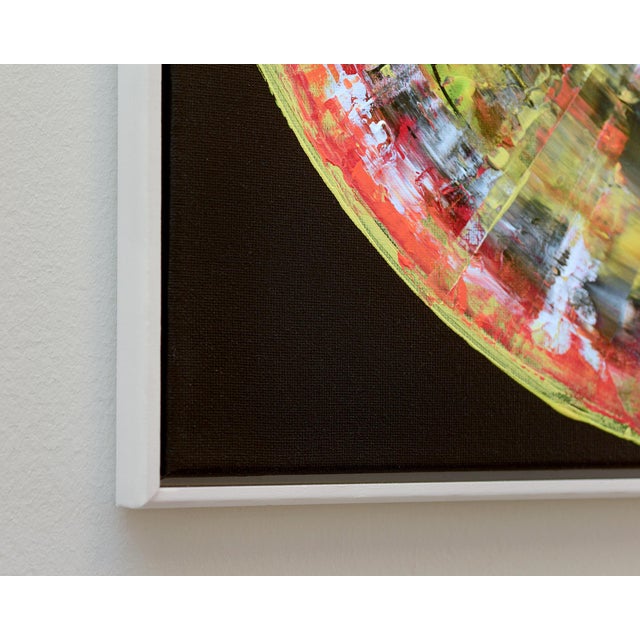 Colored and Blue Circles, Set of 2, Contemporary Paintings on Canvas, Framed For Sale - Image 9 of 9