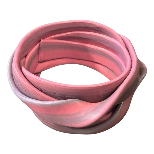 A Vintage 2016 Pink Rubber Bangle Bracelet by Gaetano Pesce for Corsi Design For Sale