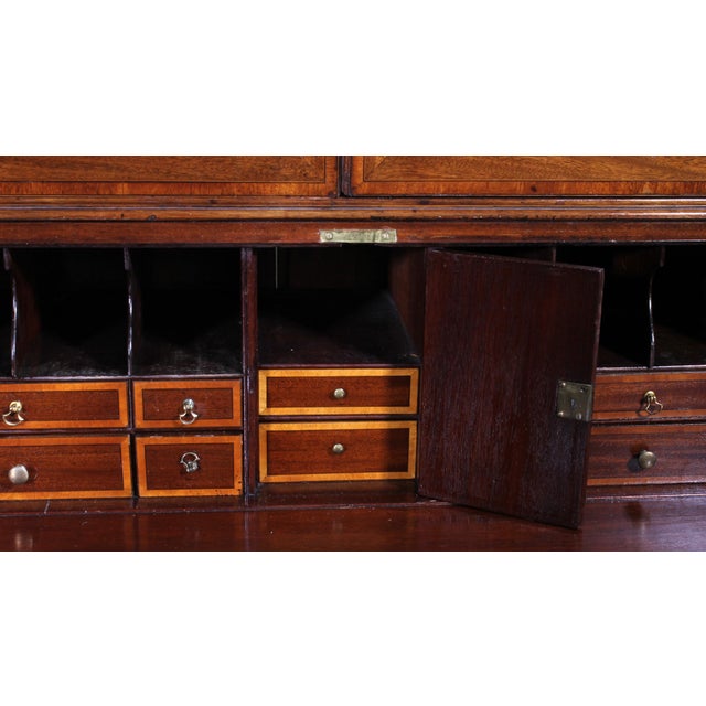 English Mahogany Glazed Secretaire, 1700s For Sale - Image 6 of 16