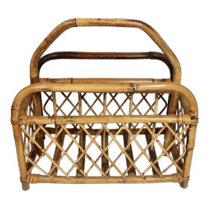 Vintage Boho Chic Bamboo Magazine Rack