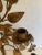 Italian Gilded Iron & Tole Leaf Motife Candelabra Sconces -A Pair For Sale - Image 4 of 10