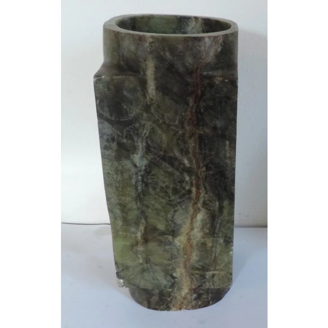 Antique Chinese Carved Stone Cong For Sale - Image 4 of 11