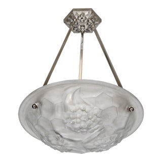 French Art Deco Pendant Light by Degue 1930 France - 4 Available For Sale