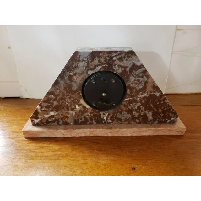 Art Deco 1930 British Art Deco Marble Wind-Up Mantle Clock, Working For Sale - Image 3 of 8