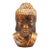 Terra-Cotta Pottery Painted Decorative Buddha Head Bust 13'' High For Sale
