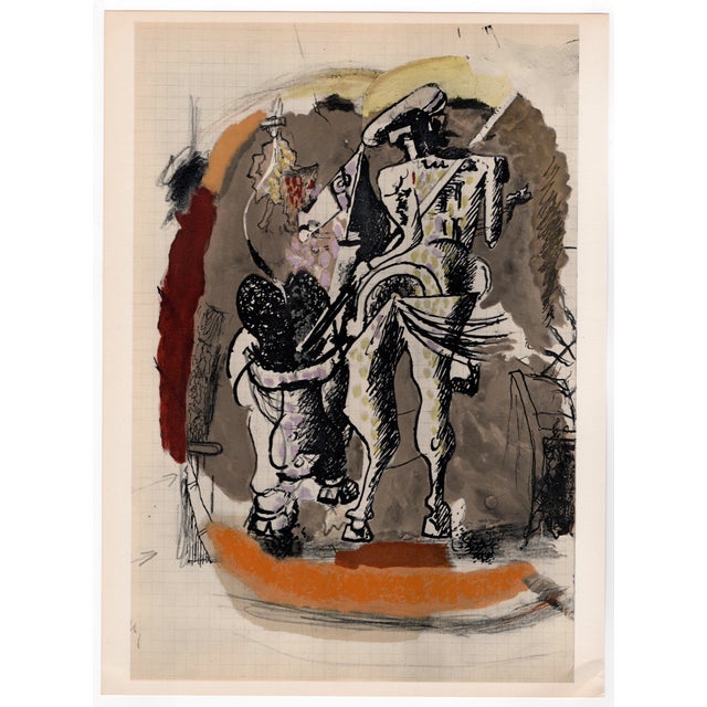 Georges Braque (1885-1954) Bullfighter Original Lithograph Year: 1955 Printer: Mourlot Frères for Tériade Size: 357 x 267...