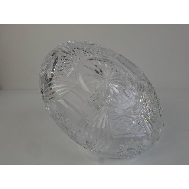 Mid-Century Modern Cut Crystal Basket, 1970 For Sale - Image 10 of 12