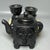 Late 19th CenturyCarved Faux Horn Elephant Teapot Set With Four Cups and Box For Sale - Image 9 of 9