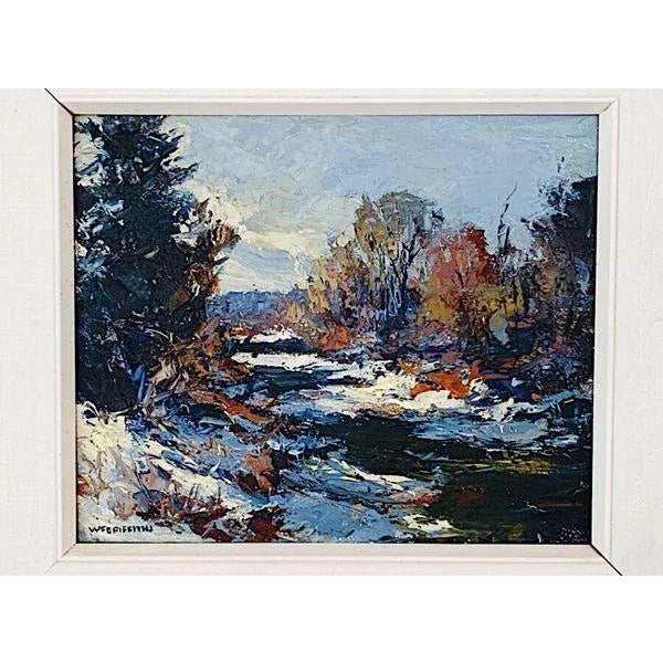 Mid 20th Century Mid 20th Century Winter Landscape Oil Paintings by W.E. Griffiths, Framed - Set of 4 For Sale - Image 5 of 11