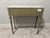 Gray Vintage Louis XVI Style Painted Gilt Marble-Top Narrow Console Table For Sale - Image 8 of 9